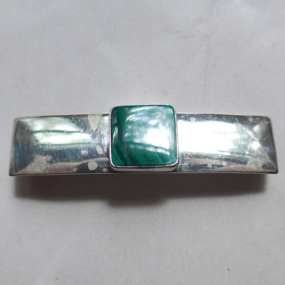 Set of two Sterling Silver Native American pins with stone inlay - Picture 3 of 12